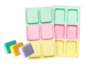 Molde silicona 6 jabones rectangulares